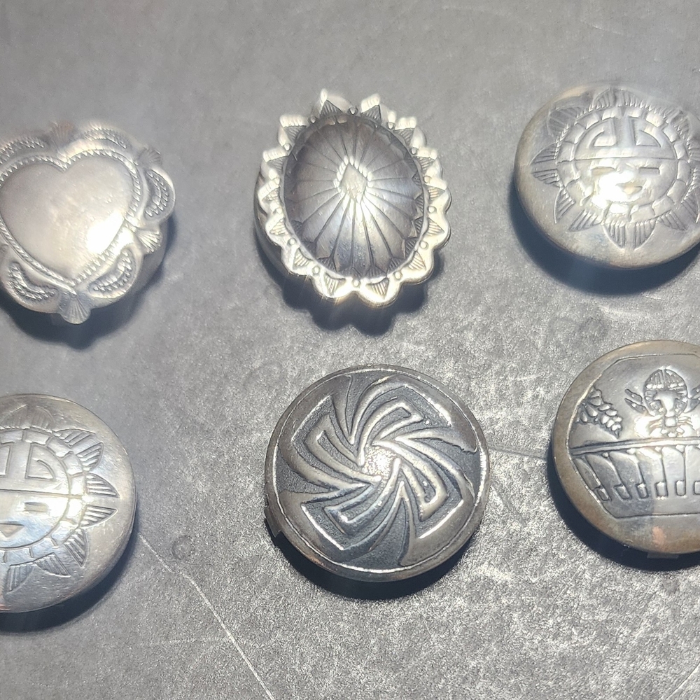Vintage Silver Button Covers - image 1